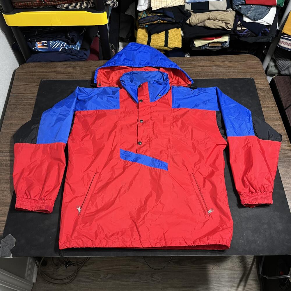 Vintage The North Face Jacket Mens Large Red GORE-TEX Ski Anorak Hooded USA 80s
